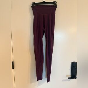 Lululemon high waisted Maroon leggings with Mesh